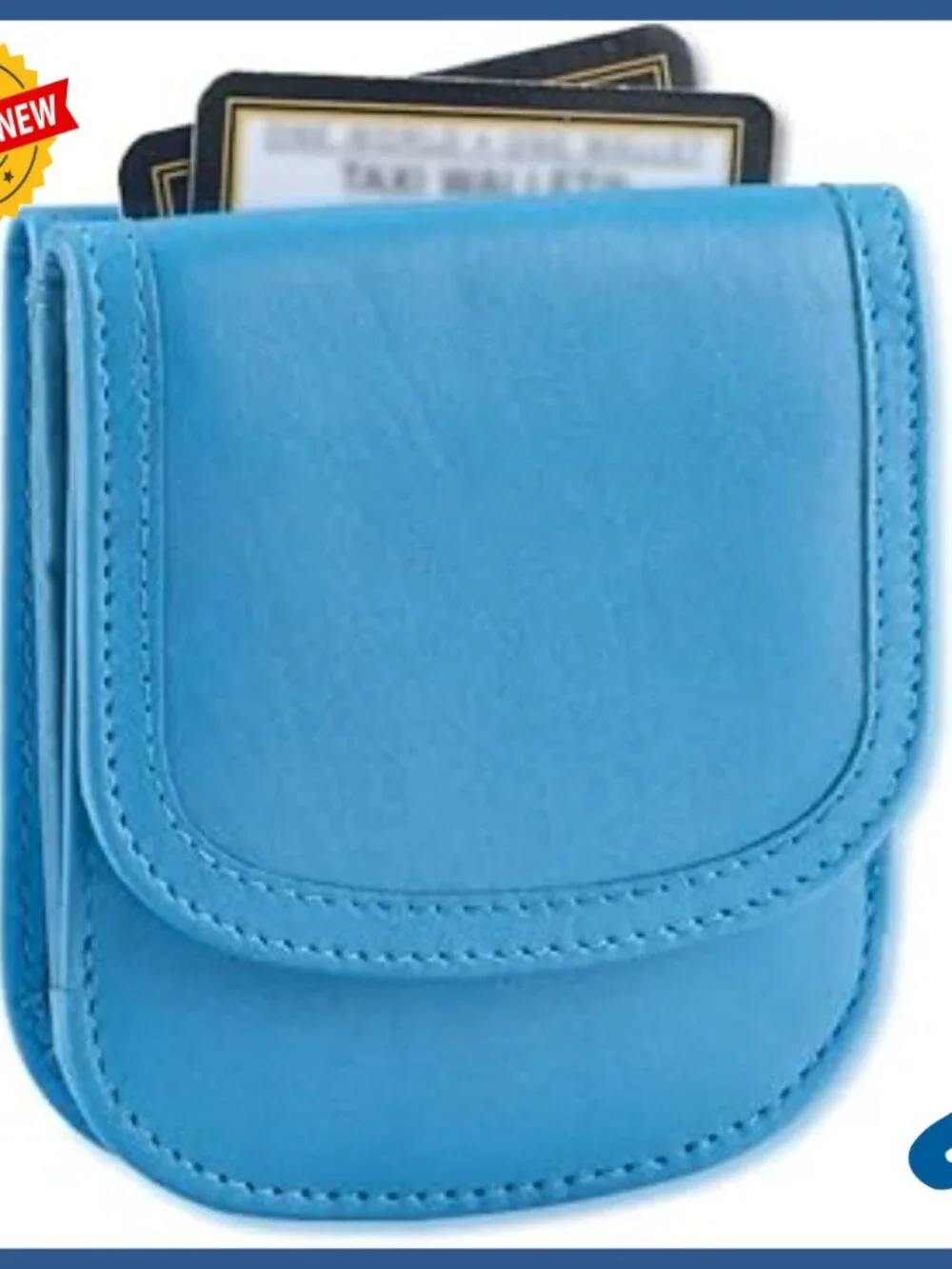 Compact Leather Bi-Fold Wallet for Cards Coins Bills ID Front Pocket